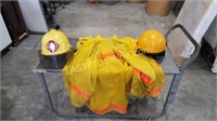 Fireman's helmets and jacket