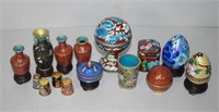 Collection Chinese small cloisonne figures