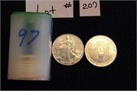 10 American Eagle Walking Liberty Silver Dollars