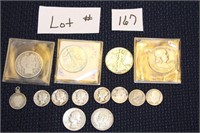 Assortment of Coins - Barber Half Dollar -