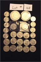 Assortment of Coins - 2 Eisenhower Dollars -