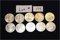 10 American Eagle Walking Liberty Silver Dollars