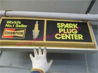 vintage "champion spark plugs" lighted sign