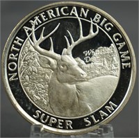1oz. 999 Silver North American Big Game Deer Round