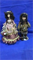 Collectable Dolls Native girl and Lady in a