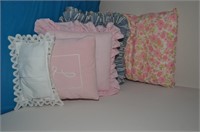 STACK OF ASSORTED VINTAGE PILLOWS