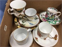 Lot of 5 teacups and saucers bone china made in En