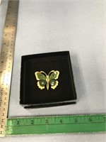 Joan Rivers designed butterfly brooch, gold tone w