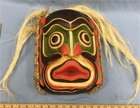 Imported wood Tlingit style mask 13"        (g 22)