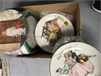 Box of collector's plates, Norman Rockwell