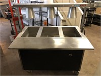 MKE Three Compartment Steam Table on Wheels