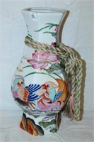 Chinese Hand Painted vase with red mark