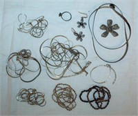 Lot of Sterling Necklaces & Bracelets