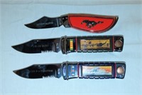 3pc. Franklin Mint collector knives