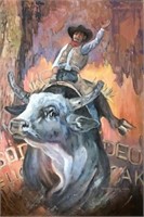 Original Rodeo Painting Signed by Artist