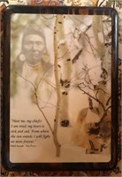 Chief Joseph Wood Print Wall Hanging Quote