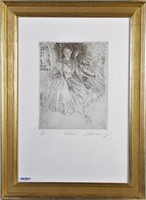 CW Mundy Limited Edition Etching, "Ballerina"