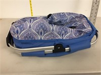 blue fabric folding basket (tote)