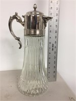 claret jug with silverplate top