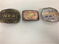 3 rodeo buckles- used