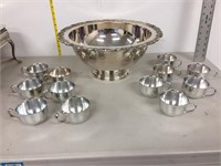 Oneida silverplate punch bowl set