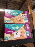 2 CTN PAMPERS DIAPERS (SZ 3)