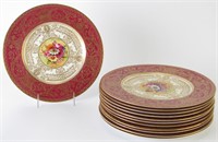 Twelve Royal Worcester Signed Cabinet Plates