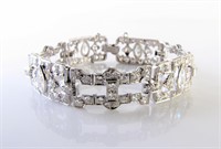 Vintage Platinum Estate Diamond Bracelet, 9CT