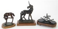 Three Sculptures, Beth Garcia, Sterling and Bronze