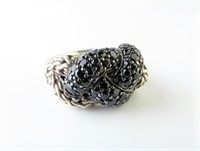 John Hardy, Sterling, Black Sapphire Knot Ring