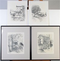 Four Frederick Polley Lithographs