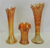 Lot of 3 vases - marigold