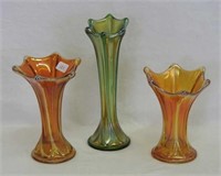 Lot of 3 Miniature Morning Glory vases