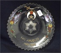 1906 Los Angeles Shriners 5" plate - clear
