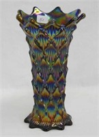 Lined Lattice 7" vase - purple