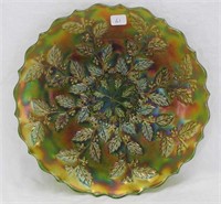 Holly 9" plate - green