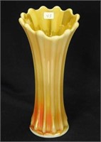 Corinth 9 1/2" vase - marigold on milk glass