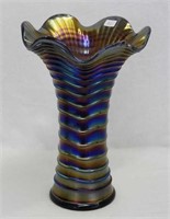 Ripple 10 1/2" vase, 4" base - purple
