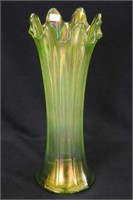 N's Thin Rib 13" midsize vase - lime green