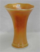 Smooth Panels 8" vase, w/3 1/2" base - marigold on