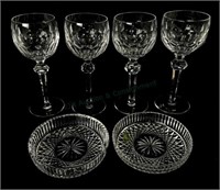 (4) Waterford Crystal Curraghmore Wine Hock