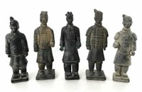 (5) Replica Chinese Terra-cotta Soldiers