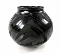 Tomasa Mora Blackware Pottery Vase