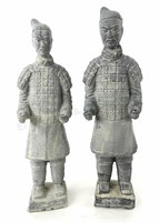 (2) Replica Chinese Terra-cotta Soldier Figurines