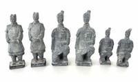 (6) Replica Chinese Terra-cotta Soldier Figurines