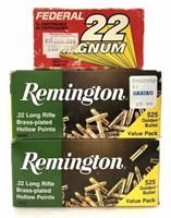 1050 Rds. Remington .22 Cal Long Rifle Ammo