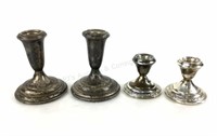 (4) Sterling Silver Candlesticks