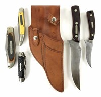 Schrade Knife Set, (3) Pocket Knives