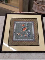 Framed Asian textile