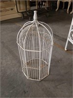 White metal bird cage
